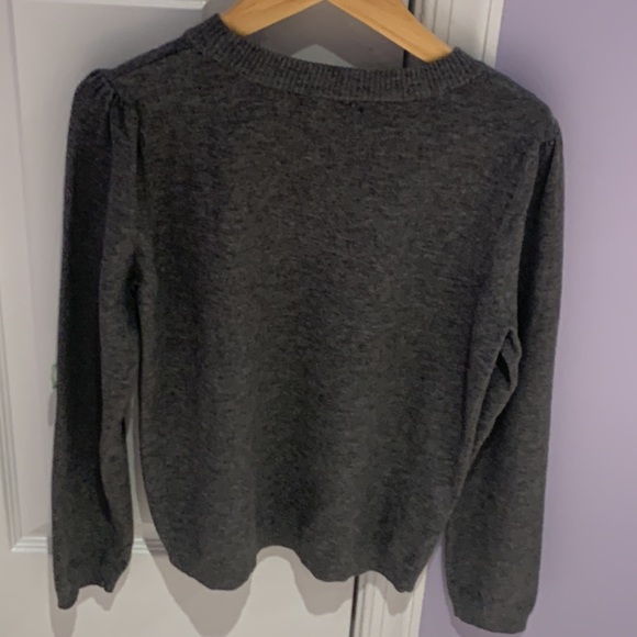 Worn 1x! Milly Minis gray sweater with floral appliqué - size 14 - Picture 10 of 11